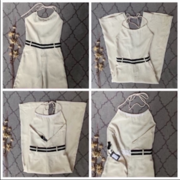 NWT-Anthropologie Sporty Chic Feminine Hepburn-Esque Wide Leg Low Back Jumpsuit - Picture 11 of 13